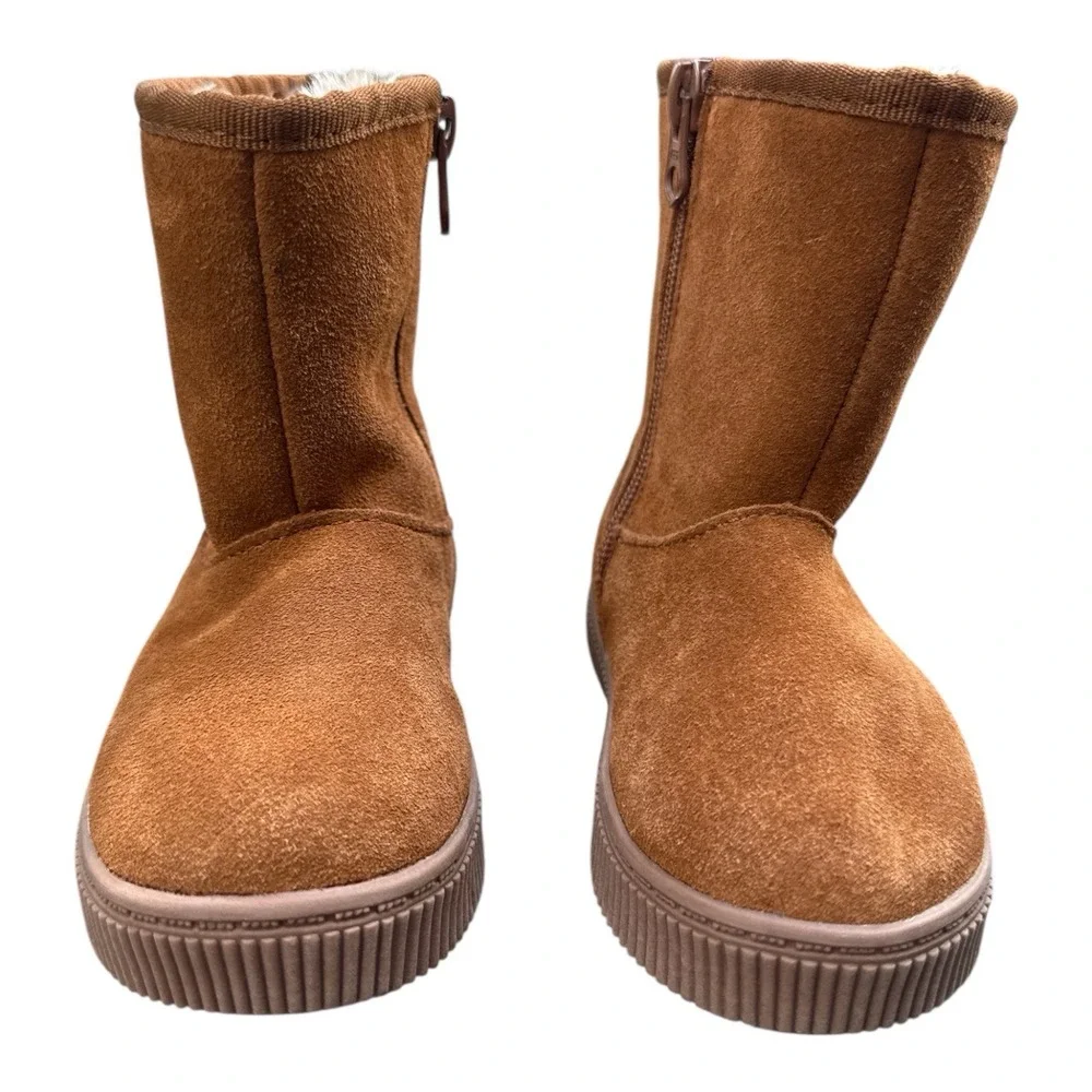 Cat & Jack Toddler Girls' Emily Suede Shearling Style Boots Winter Lined Size 6